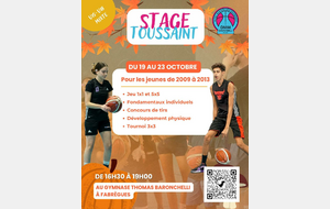 STAGE AUTOMNE 2026/2027 U15 U18 MIXTE